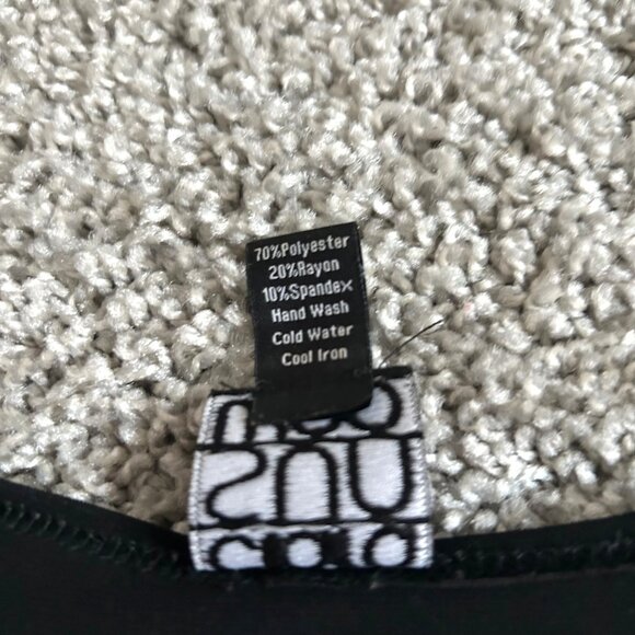 Clara Sunwoo Women's M Black Cold Shoulder Tunic Dress 3/4 Sleeve - Picture 6 of 11